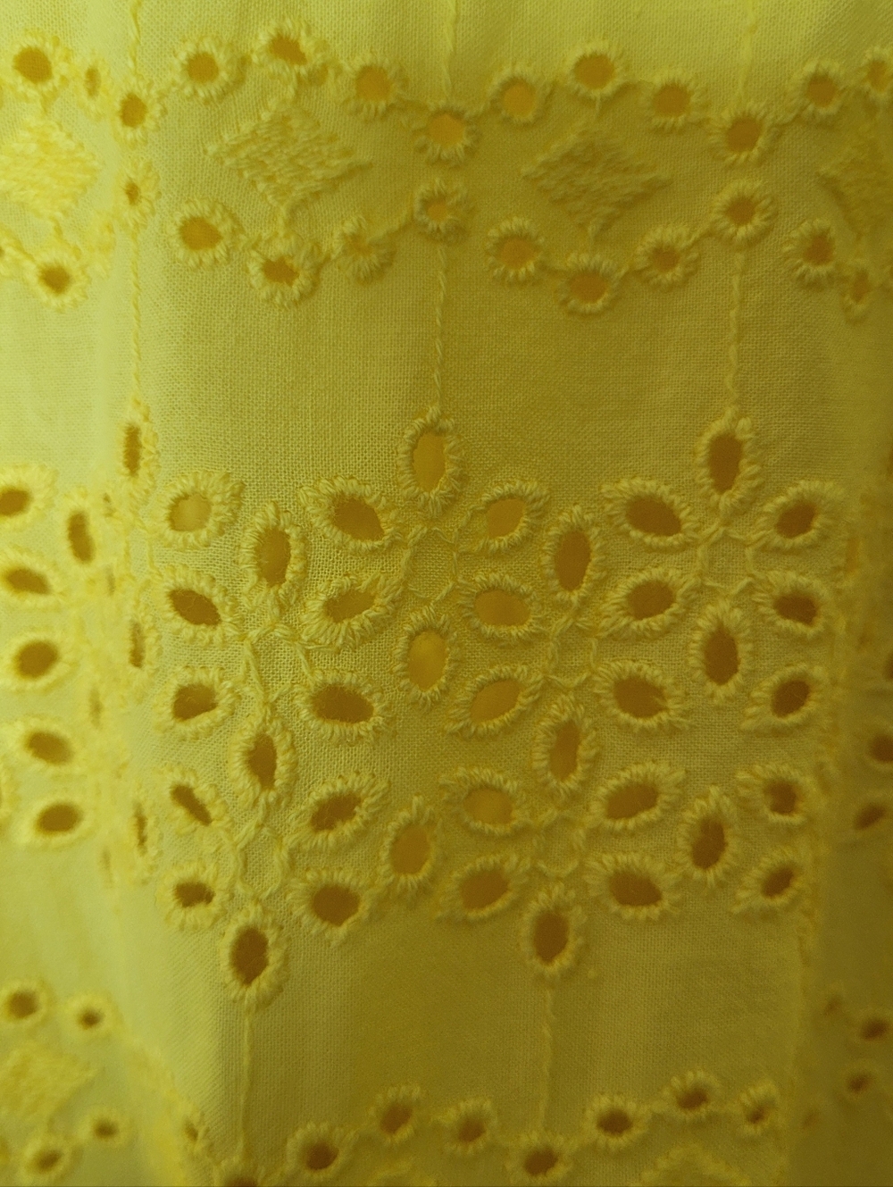 Talbots Eyelet Flounce Sleeve Top In Yellow - Picture 5 of 11